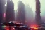 Placeholder: Art by John Berkey and John Harris and Craig Mullins, futuristic cyberpunk city, high rise, smooth, sharp focus, hyper detailed, digital painting, elegant, centered, detailed, neon signs, volumetric lightning, brutalist architecture, 8k, flying hover cars