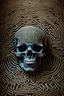 Placeholder: A labyrinth shaping the lines of a skull