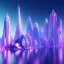 Placeholder: A very beautiful futuristic city, elegant, small crystal edifices, atmospheric, realistic, cinematic lighting, pink blue light, 8k, galactic atmosphere, flowers