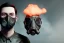 Placeholder: man in gasmask portrait, smoke, storm, brent peterson