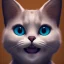 Placeholder: Cute fluid ink cat with beuty aye and happy smile, big black eyes, unreal engine 5, 8k resolution, photorealistic, ultra detailed by Bosh