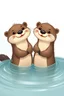 Placeholder: Cute cartoon otters