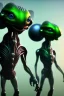 Placeholder: full length aliens clean art NFT, blender 3d