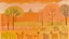 Placeholder: A light rosy orange colored savanna with animals painted by Paul Klee