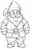 Placeholder: coloring page for kids, santa cluas, cartoon style, thick outline, low details, no shading, no color