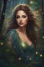 Placeholder: Painting of a dream girl in a fantasy forest, glitters in the forest background, digital painting, fantasy painting, dancing girl, song, fantasy art, fantasy girl, beautiful girl, beautiful face, 25 years old, beautiful painting, forest In the background, dark night, glitter in the background, fantasy forest, haunted forest