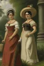 Placeholder: 2 mexican woman painting neoclassism standing