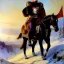 Placeholder: portrait of 'The Northman-Viking King on horse',ancient metal armor,castle,army, snow, cold, painting by gaston bussiere, greg rutkowski, yoji shinkawa, yoshitaka amano, tsutomu nihei, donato giancola, tim hildebrandt, evan lee,oil on canvas, cinematic composition, extreme detail,fit full head inside picture,16k