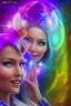 Placeholder: cosmic woman smile, admiral from the future, one fine whole face, crystalline skin, expressive blue eyes,rainbow, smiling lips, very nice smile, costume pleiadian, Beautiful tall woman pleiadian Galactic commander, ship, perfect datailed golden galactic suit, high rank, long blond hair, hand whit five perfect detailed finger, amazing big blue eyes, smilling mouth, high drfinition lips, cosmic happiness, bright colors, blue, pink, gold, jewels, realist, high commander,ufo rainbow