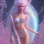 Placeholder: one big crystal glitter pink blue subtle galactic fairy in a galactic ambiance,glitter bikini, long blond hair down to the ground,transparent petals,blue eyes,delicate colors in the foreground, full of details, smooth，soft pink violet light atmosphere, light effect，vaporwave colorful, concept art, smooth, extremely sharp detail, finely tuned detail, ultra high definition, 8 k, unreal engine 5, ultra sharp focus