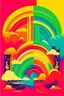 Placeholder: poster for a festival vector rainbow