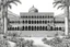 Placeholder: Pencil Drawing of the beautifull and imposing Alhambra palace in the historical Granada city , detailed, stunning, drawing art