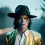 Placeholder: Michael Jackson,purple light effect, closed eyes, rtx, reflection, 8k, glow, winning photography, caustics