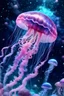 Placeholder: watercolor jellyfish glitter pink and blue in a galactic ambiance, delicate colors in the foreground, full of details, smooth, light effect，vaporwave colorful, smooth, extremely sharp detail, finely tuned detail, ultra high definition, 8 k, unreal engine 5, ultra sharp focus