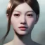 Placeholder: Cloudy, dreamy, female face, art by Wei Chang