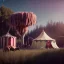 Placeholder: Ultra realistic circus scene. Sweet hair monster jumping. night, smooth color, waist up view, Wes Anderson style, dark ambient, highly detailed, concept art, unreal engine 5, god rays, ray tracing, RTX, lumen lighting, ultra detail, volumetric lighting, 3d, finely drawn, high definition, high resolution.