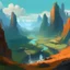 Placeholder: Valley Concept Art for video game