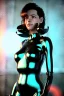 Placeholder: Ultra Realistic retro sci-fi scene, portrait, brunette woman, sweet Monica Belucci face, perfect iris, glow eyes, makeup. Alien Saturn background, Retro sci-fi style, helmet, tight latex coat, fog, rain, soft color, highly detailed, unreal engine 5, ray tracing, RTX, lumen lighting, ultra detail, volumetric lighting, 3d, finely drawn, high definition, high resolution.