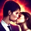 Placeholder: damon and elena kiss