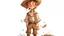 Placeholder: fantasy illustration of a cute but very poor country boy. He is 10 years old ,his clothes are torn, but he looks happy.