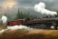 Placeholder: STEAM train WESTERN mountain bridge