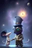 Placeholder: The Plague Doctor and a Mouse happily lost in the milky way attracted by mutual appreciation of their artistic desires in Outer Space, art by Pixar