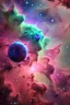 Placeholder: planets with star nebula background