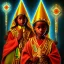 Placeholder: photo, Ethiopian Orthodox child wizard, lasers