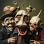 Placeholder: The oddest composition and mixture of beings, details very accentuated, Max Ernst style, oniric, pompous, George Grosz, distorted, blatant, gross, mundane, analogic photography
