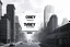 Placeholder: greyscale cityscape; large white billboards populate the city with black block lettering with text "OBEY", "REPRODUCE", "CONSUME", "BUY", "SLEEP", 'They Live' by john_carpenter movie still, concept art