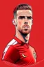 Placeholder: Jordan Henderson English football player cartoon 2d