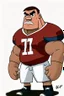 Placeholder: Caleb said American football player cartoon 2d