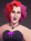 Placeholder: Portrait of a 30 year old strange witch like Bette Midler