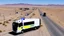 Placeholder: A police Tesla Cybertruck is chasing a Tesla 'Model S Plaid' at top speed, across the 'Area 51' facility in the USA. CINEMATIC. WIDE ANGLE LENS.