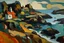 Placeholder: abstract landscape of iona in the style of Arne hiersoux