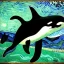 Placeholder: retrato de una orca por Vincent van Gogh