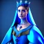 Placeholder: Medieval princess in blue dress, 4K, high quality