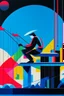 Placeholder: balance in the style of Hiroshi Nagai