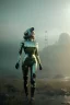 Placeholder: Ultra Realistic retro sci-fi scene, portrait, blonde woman, sweet young Marilyn Monroe face, perfect iris, tight latex coat, helmet, Strange planet background. Spaceship, fog, rain, soft color, highly detailed, unreal engine 5, ray tracing, RTX, lumen lighting, ultra detail, volumetric lighting, 3d, finely drawn, high definition, high resolution.