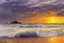 Placeholder: Amazing sunset, sea waves, sand, max liebermann painting