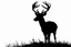 Placeholder: silhouette of a male deer, black on white, vector clipart