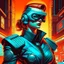 Placeholder: poster cyberpunk retro futuristic rebel