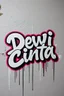 Placeholder: SWritten 'Dewi Cinta' text Graffiti Art picture