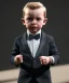 Placeholder: James bond toddler, full body, dramatic lighting, hyper realistic