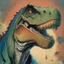 Placeholder: Dinosaur, T-rex, Comic style, portrait