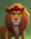 Placeholder: Lion King Chachi male lion with wide green eyes angler face also angler nose tip