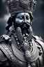 Placeholder: chhatrapati shivaji face, theme art, Dark moody night atmosphere, 8K, close-up face, anatomically perfect face,