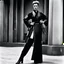 Placeholder: [photo by helmut newton] The guardian stands tall, Kimono turned combat gear, Beauty wields power. A weapon in each hand: Skillful hands at work,Firearm and blade in balance, Enforcer's resolve. Her strength emanates, Ancient grace meets modern might, she attacks