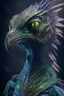 Placeholder: Bird lizard humanoid alien fused ,realistic, intriacte detail, sci-fi fantasy style, volumetric lighting, particales,highly detailed,cinamatic, deep colours