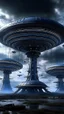 Placeholder: futuristic base of aliens in the sky